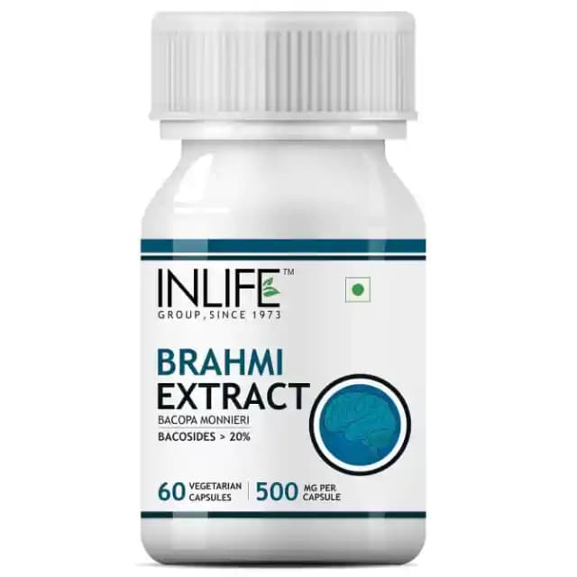 Inlife Brahmi Extract 500mg (1 Bottle of 60 capsules)