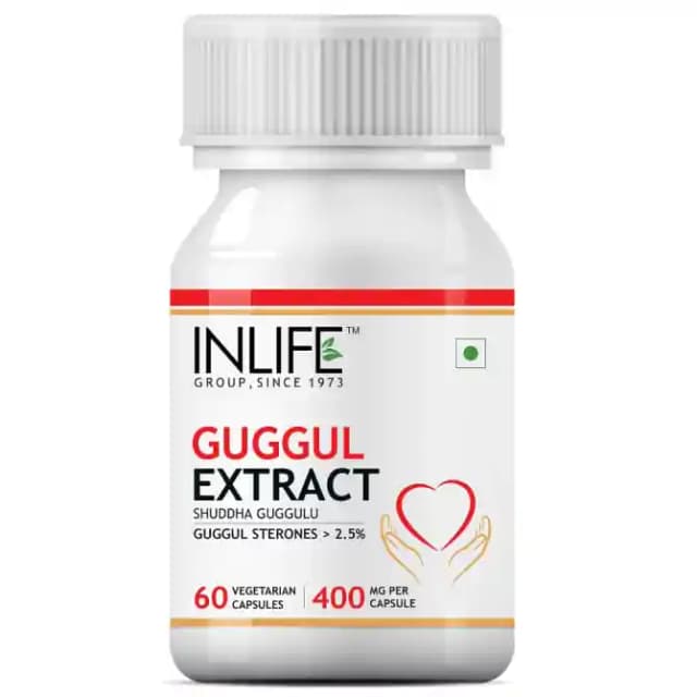 Inlife Guggul Extract 400mg (1 Bottle of 60 capsules)