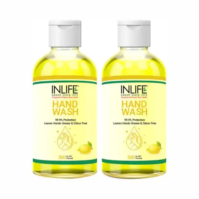 Inlife Hand Wash (500ml Each) Lemon (1 Combo packof2 bottles)