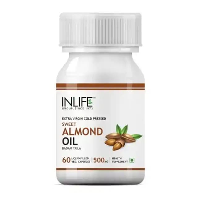 Inlife Sweet Almond Oil (1 Bottle of 60 capsules)