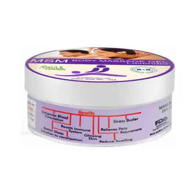 Ionule MSM Body Massage Gel Lavender (1 Jar Of 200 gm Gel)