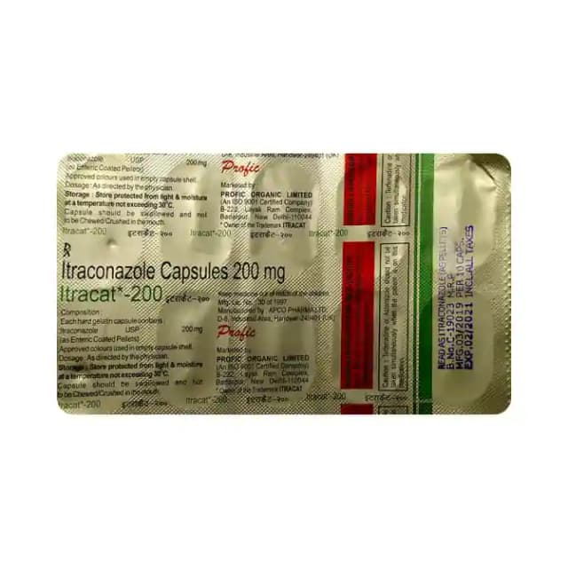 Itracat 200 (10 capsules in 1 strip)