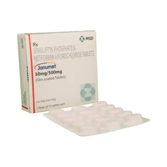 Janumet 50 mg/500 mg (15 tablets in 1 strip)