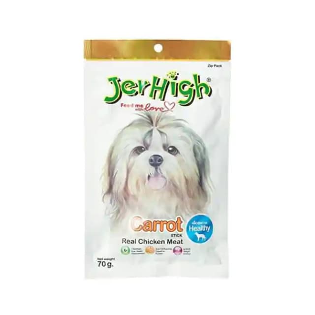 JerHigh Carrot Stick Dog Treats (1 Packet Of 70 gm Pet Food)