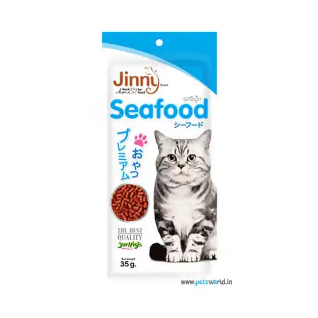 JerHigh Jinny Seafood Cat Treats (1 Packet Of 35 gm Pet Food)
