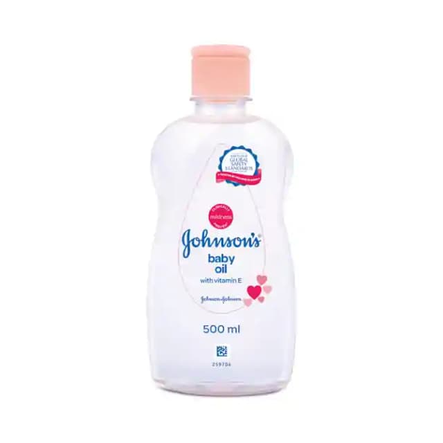 Johnsons Baby Oil with Vitamin E Large (1 Bottle of 500 ml Oil)