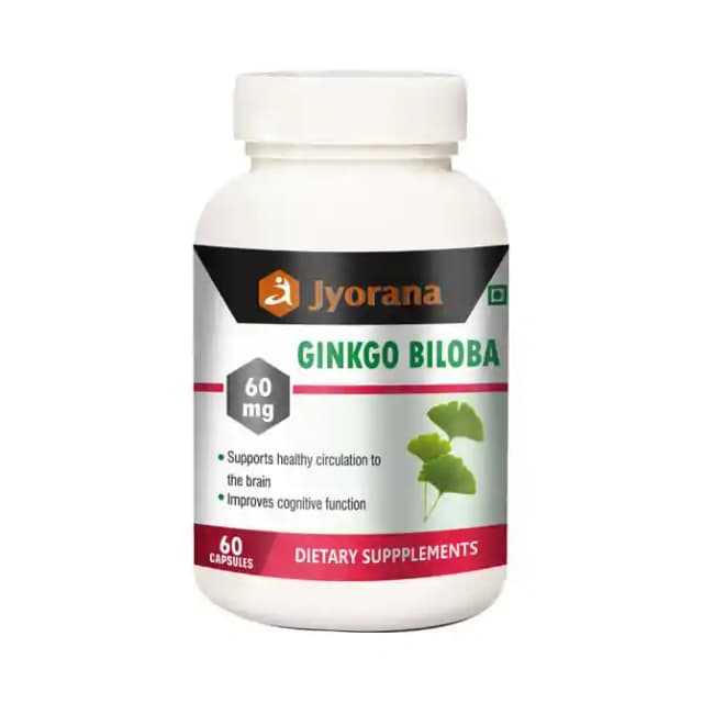 Jyorana Ginkgo Biloba 60mg (1 Bottle of 60 capsules)