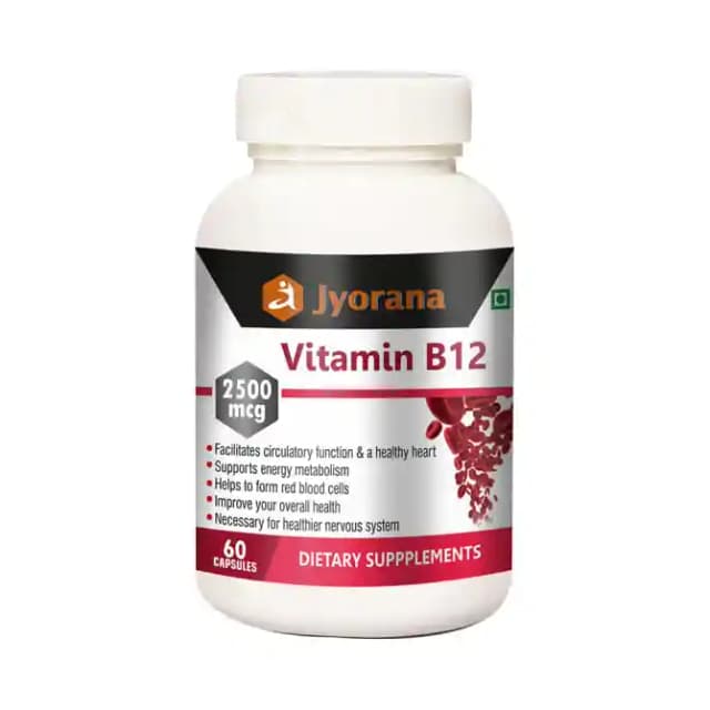 Jyorana Vitamin B12 2500mcg (1 Bottle of 60 capsules)