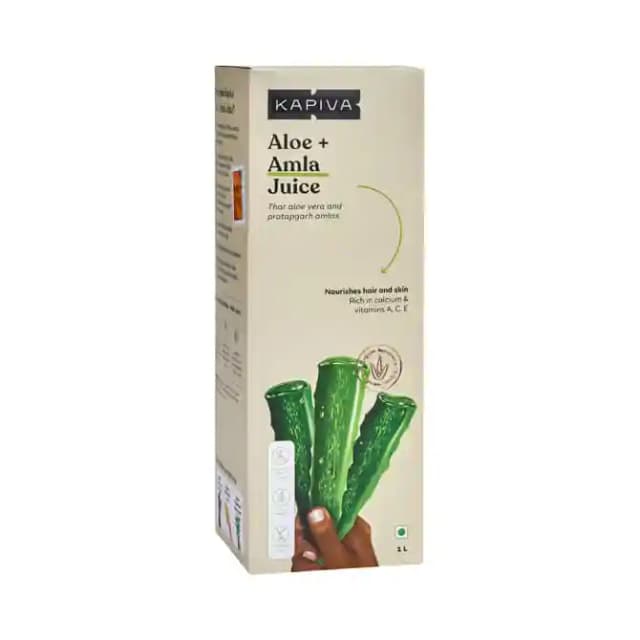 Kapiva Aloe Vera + Amla Juice (1 Bottle of 1 Ltr Juice)