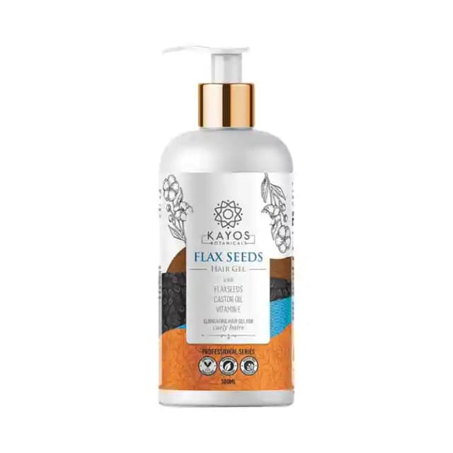 Kayos Botanicals Flax Seeds Hair Gel (1 Pump Bottle of 300 ml Gel)