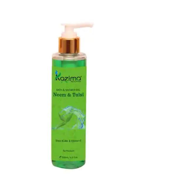 Kazima Bath & Shower Gel Neem and Tulsi (1 Pump Bottle of 200 ml Gel)