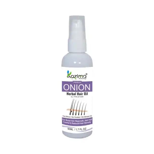 Kazima Premium Onion Herbal Hair Oil (1 Pump Bottle of 50 ml Oil)