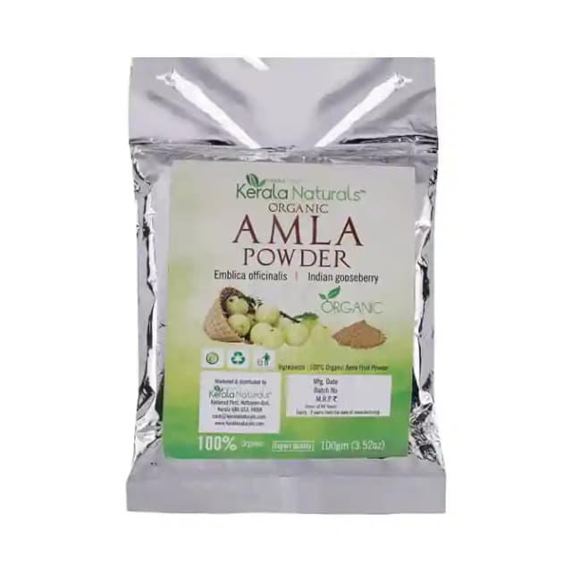 Kerala Naturals Organic Amla Powder (1 Packet Of 100 gm Powder)