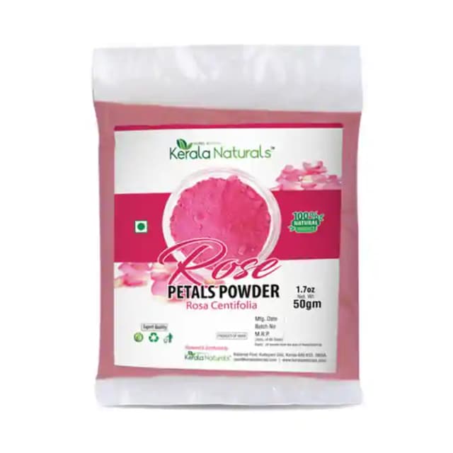 Kerala Naturals Rose Petals Powder (1 Packet Of 50 gm Powder)