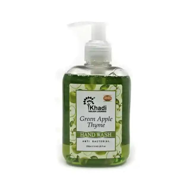 Khadi Hand Wash Green Apple Thyme (1 Pump Bottle of 250 ml Liquid)