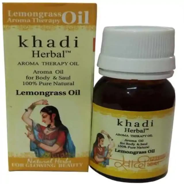Khadi Herbal Lemongrass Oil (1 Bottle of 15 ml Oil)