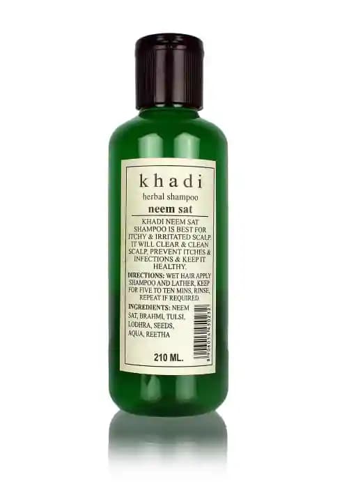 Khadi Herbal Neem Sat Shampoo (1 Bottle of 210 ml Shampoo)