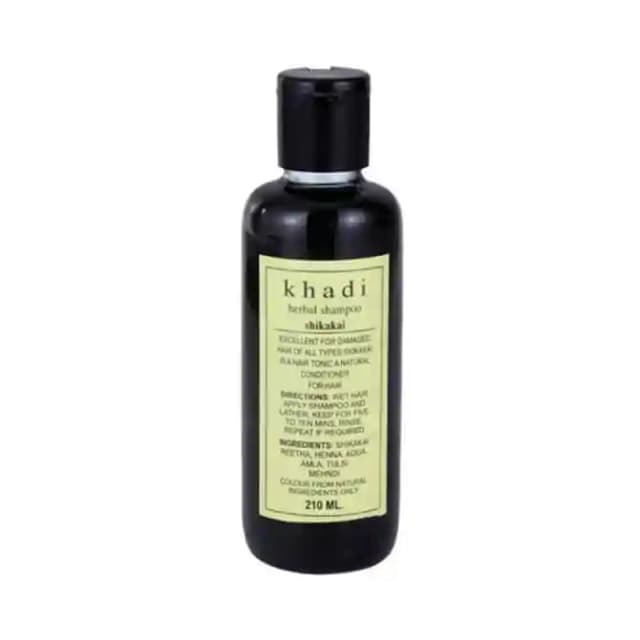 Khadi Herbal Shikakai Shampoo (1 Bottle of 210 ml Shampoo)