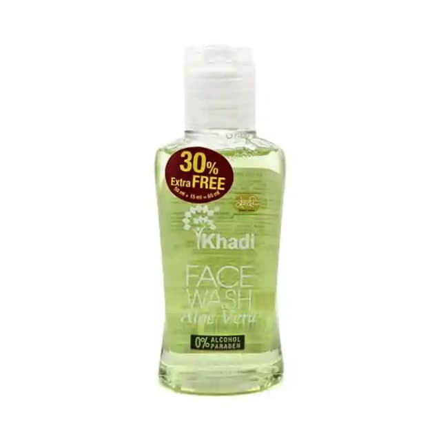 Khadi India Face Wash Aloe Vera (1 Bottle of 65 ml Face Wash)