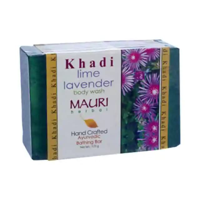 Khadi Mauri Herbal Lime Lavender Soap (1 Box Of 125 gm Soap)