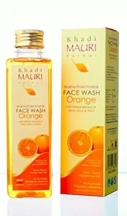 Khadi Mauri Herbal Orange Face Wash (1 Bottle of 210 ml Face Wash)