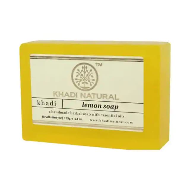 Khadi Naturals Aurvedic Lemon Soap (1 Packet Of 125 gm Soap)