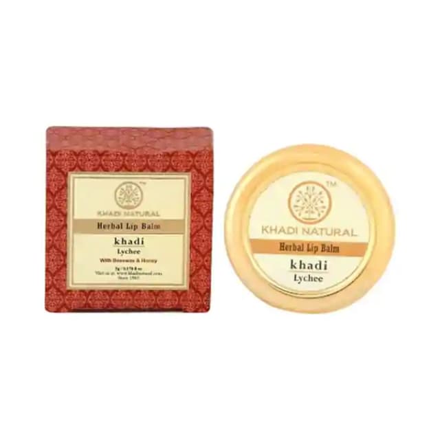 Khadi Naturals Herbal Lip Balm Lychee (1 Box Of 5 gm Balm)