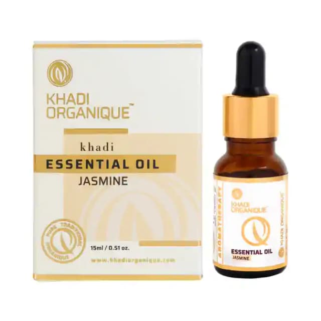 Khadi Organique Essential Oil Jasmine (1 Bottle of 15 ml Oil)