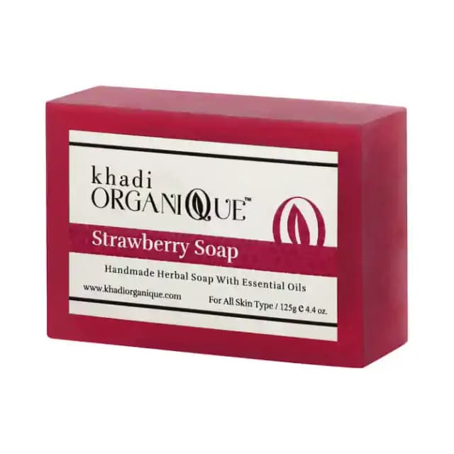 Khadi Organique Soap Strawberry (1 Packet Of 125 gm Soap)