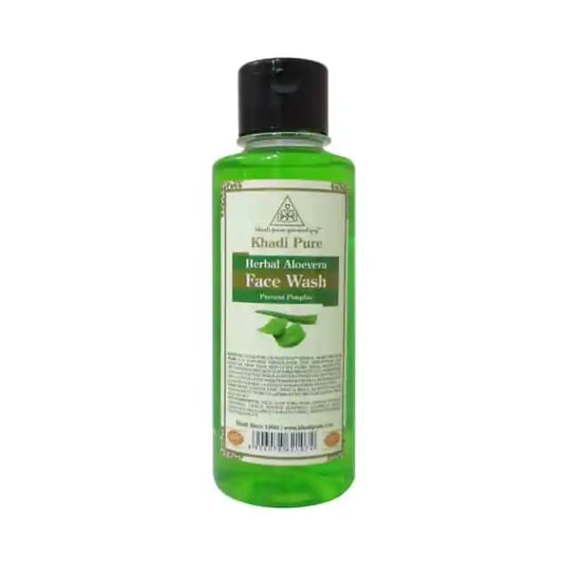 Khadi Pure Herbal Aloevera Face Wash (1 Bottle of 210 ml Face Wash)