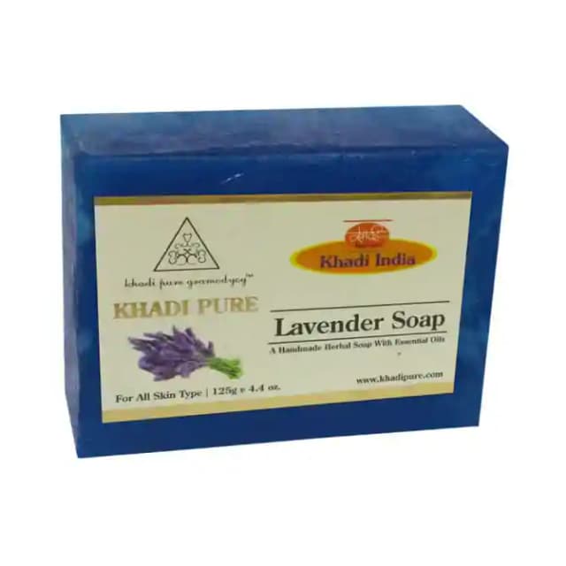 Khadi Pure Herbal Lavender Soap (1 Packet Of 125 gm Soap)