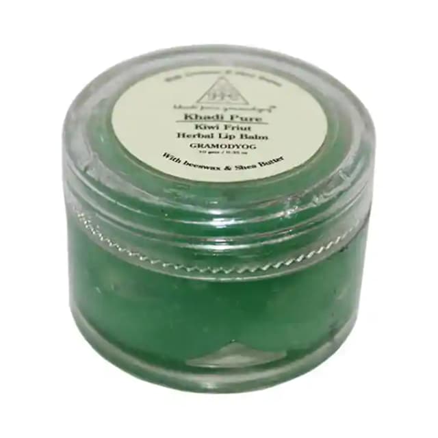 Khadi Pure Herbal Lip Balm Kiwi Fruit (1 Box Of 10 gm Balm)