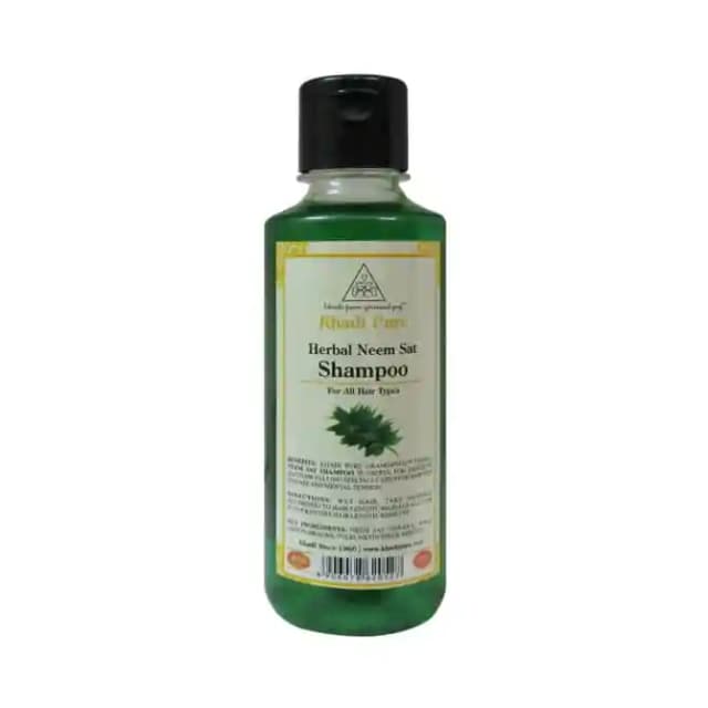 Khadi Pure Herbal Neem Sat Shampoo (1 Bottle of 210 ml Shampoo)
