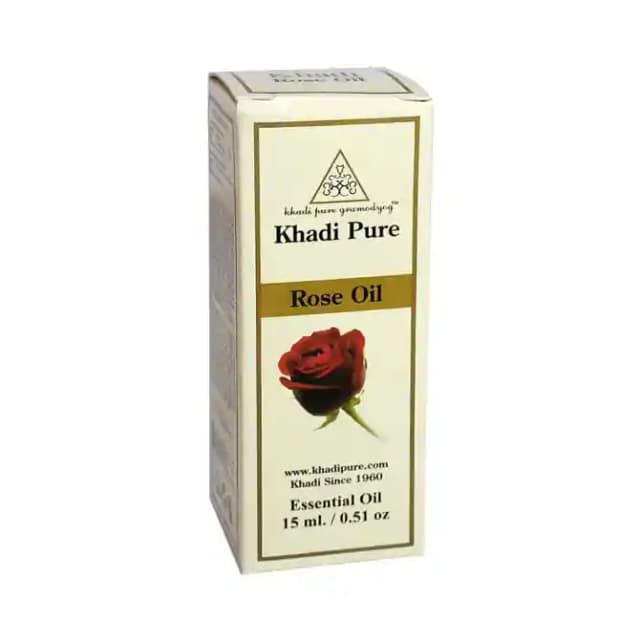Khadi Pure Herbal Rose Essential Oil (1 Bottle of 15 ml Oil)