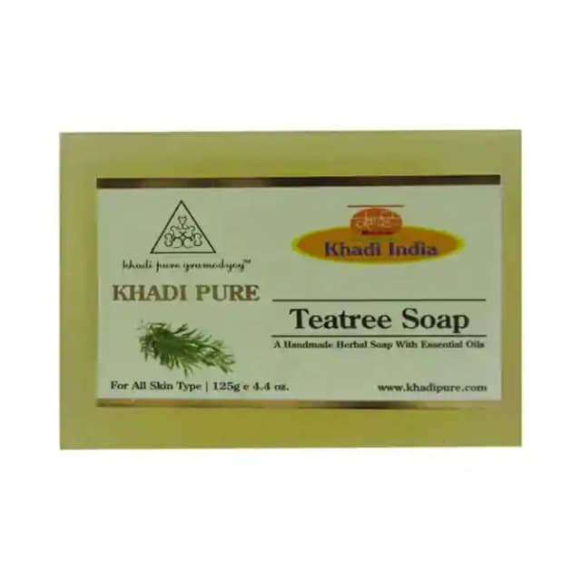 Khadi Pure Teatree Soap (1 Box Of 125 gm Soap)