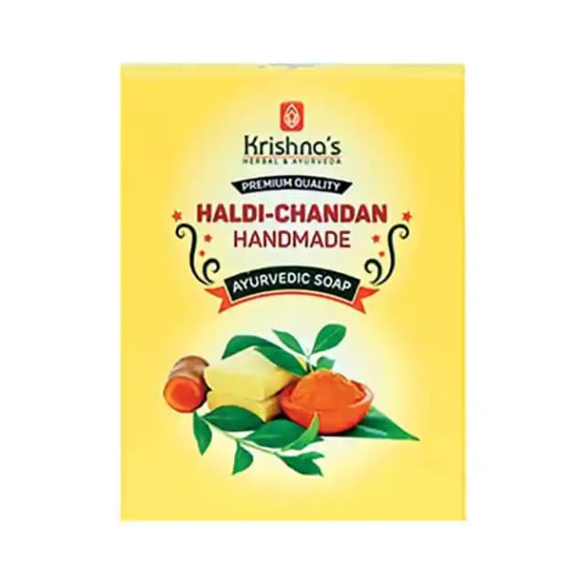 Krishnas Haldi Chandan Handmade Soap (1 Packet Of 100 gm Soap)