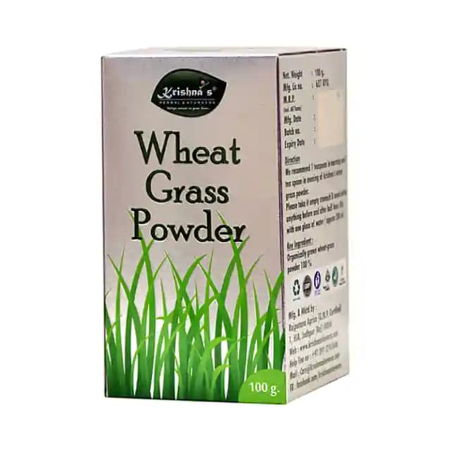 Krishnas Wheat Grass Powder (1 Box Of 100 gm Powder)