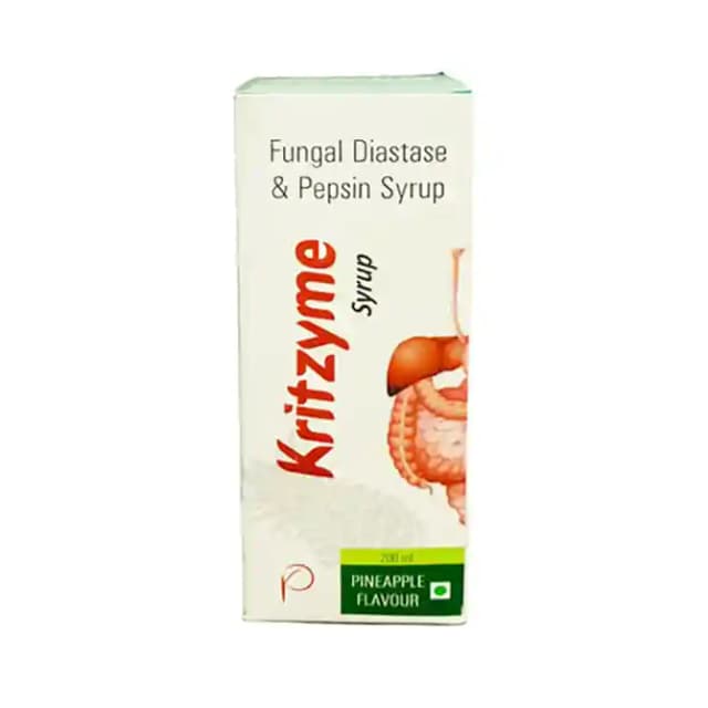 Kritzyme Syrup Pineapple (1 Bottle of 200 ml Syrup)