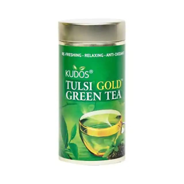 Kudos Tulsi Gold Green Tea (1 Box Of 100 gm Tea)