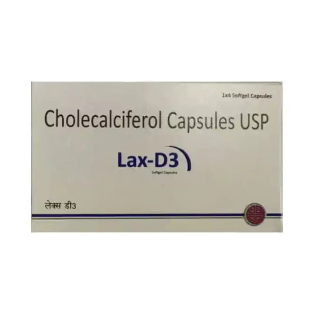 Lax D3 Soft Gelatin (1 Strip Of 4 soft gelatin capsules)