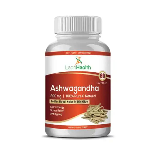 Leanhealth Ashwagandha 800mg (1 Bottle of 60 capsules)