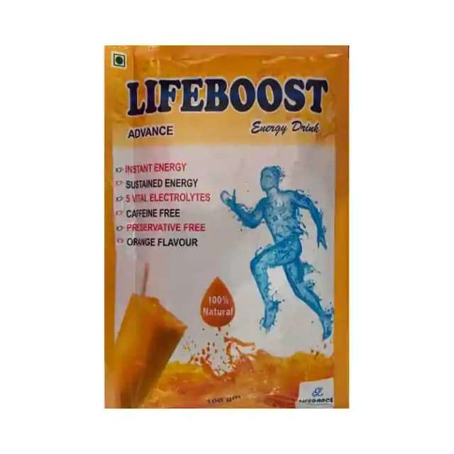 Lifeboost Advance Energy Drink Orange (1 Packet Of 100 gm Powder)