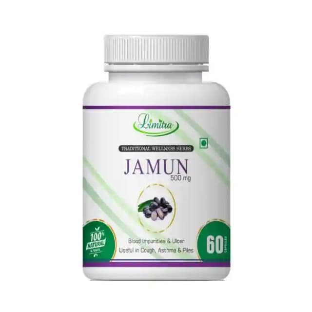 Limitra Jamun 500mg (1 Bottle of 60 capsules)