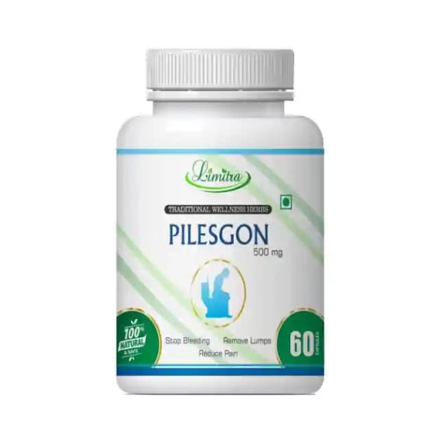 Limitra Pilesgon 500mg (1 Bottle of 60 capsules)