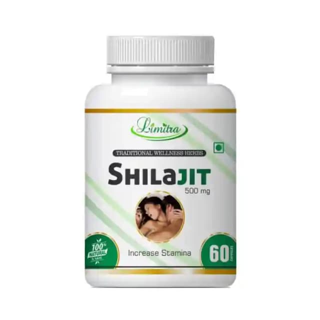 Limitra Shilajit 500mg (1 Bottle of 60 capsules)