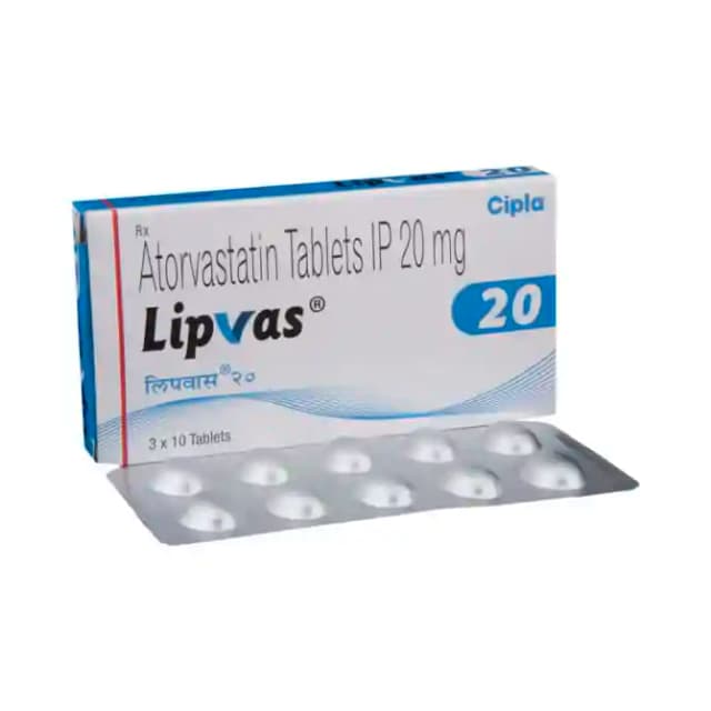 Lipvas 20 (10 tablets in 1 strip)