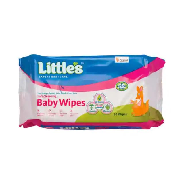 Littles Soft Cleansing Baby Wipes (1 Packet Of 80 wipes)