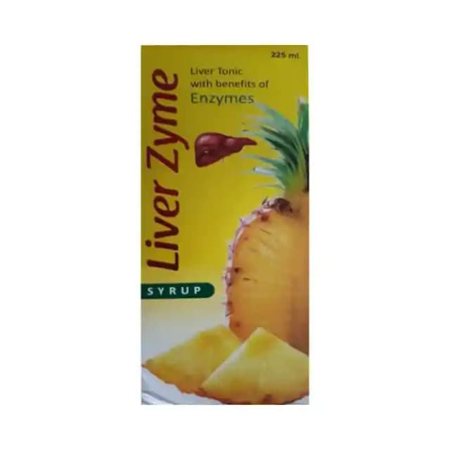 Liver Zyme Syrup Pineapple (1 Bottle of 225 ml Syrup)