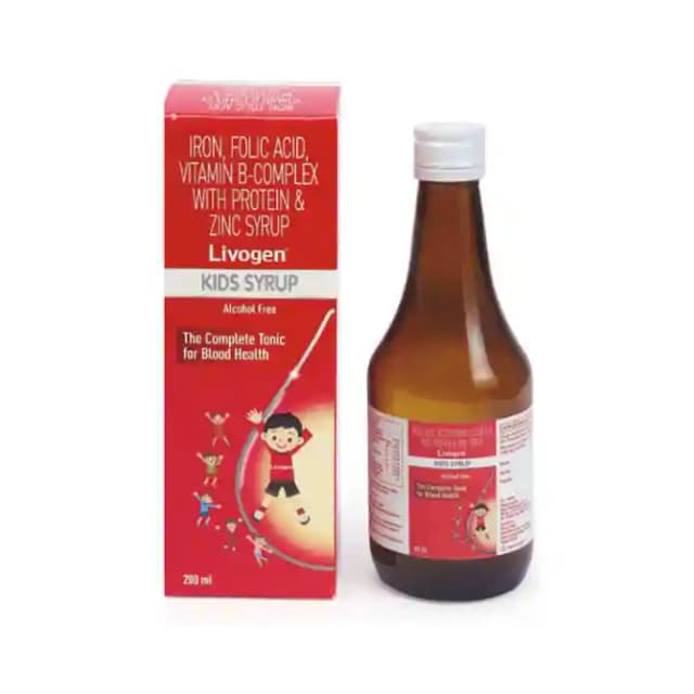 Livogen Kids Syrup Alcohol Free (1 Bottle of 200 ml Syrup)