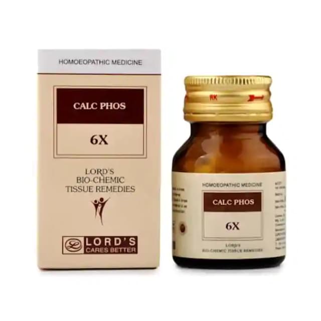 Lords Calc Phos Biochemic 6X (1 Bottle of 25 gm Biochemic tablets)